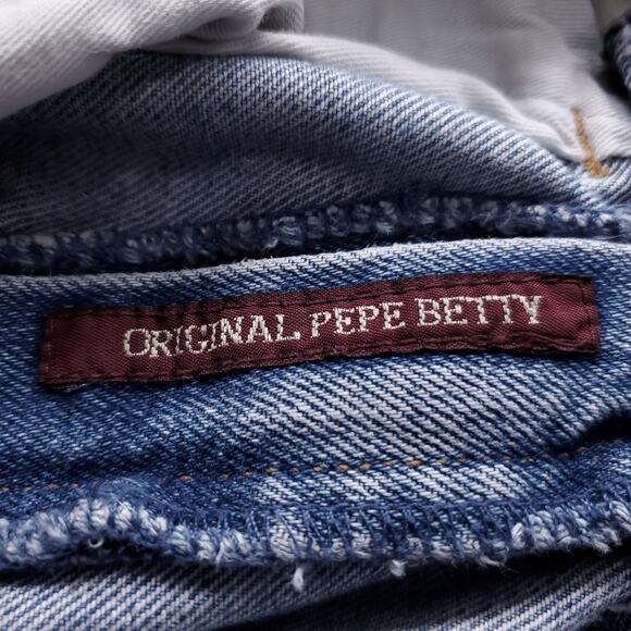 Pepe Betty Jeans Women 7 Blue High Rise Slim Retro Grunge Classic 90s Inspired - Picture 11 of 16
